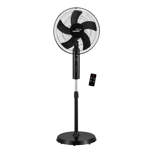 V-Guard Esfera 5 Blade Pedestal Fan With Remote Control | Three Fan Speed Modes | 100%...