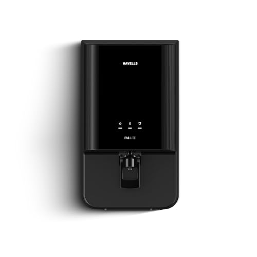 Image of Havells FAB Lite Water Purifier, UV + UF Purification, Vital Magnesium Enriched, 4-stages, 7L Storage, Ideal for Borewell, Tanker & Municipal Water, Significant water savings, BIS Approved, Black