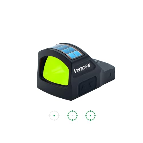 Image of Canis-X Solar Red Dot Sight for Pistols, Multi-Reticle Reflex Optic, RMR Footprint, Shake Awake, Solar & Battery Powered, IPX7 Waterproof, for Optics-Ready Platforms,Red /Green Reticle Options