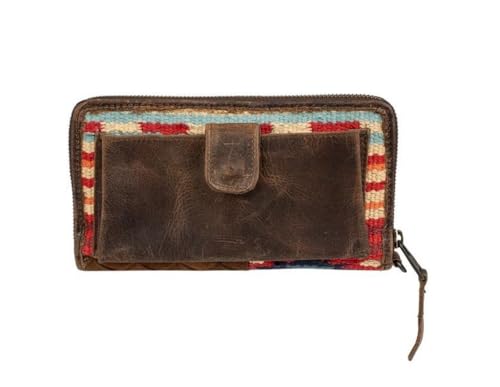 STS Ranchwear Womens Chaynee Mountain Bentley Multi Leather Zip Around Wallet OS2