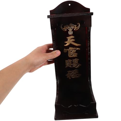 Plaque bouddhiste en bois massif pour purifier un bureau stressant - 5