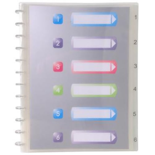 Lot de 4 Protège-documents à anneaux, A4, 60 vues / 30 poch., coloris blanc translucide