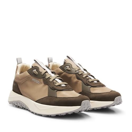 Image of HUGO Mens Running Style Mix Material Sneakers