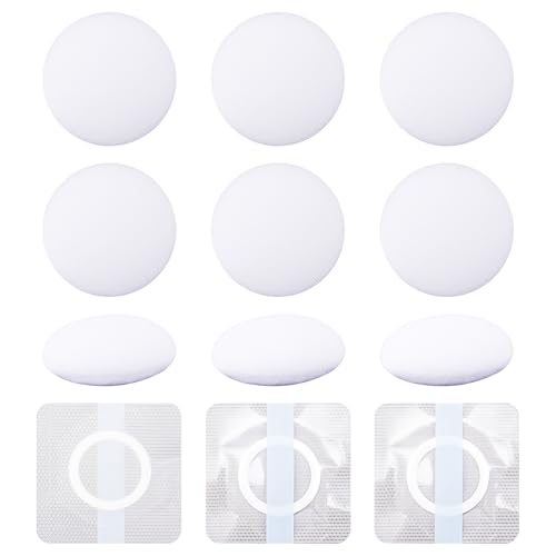 BOXOB 20pcs Castor Oil Belly Button Patch & 20pcs Thick Cotton Pads, Self-Adhesive, Highly Absorbent, 8.8cm/3.46in x 3.3cm/1.3in, 40pcs Total