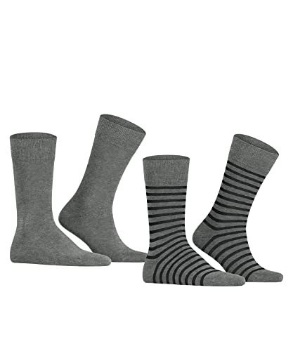 ESPRIT Heren Fine Stripe 2-Pack Sokken ademend duurzaam organisch katoen versterkte herensokken gestreepte duurzame allrounder voor zakelijke alledaagse katoenen sokken Multipack 2 Paar - Afbeelding 4