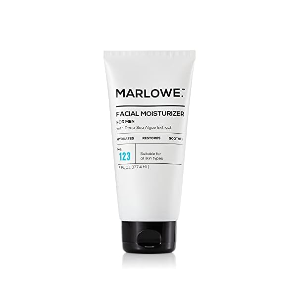 MARLOWE. No. 123 Men's Facial Moisturizer 6 oz | Lightweight Daily Face Lotion for Men | Includes Natural Extracts to Hydrate, Soothe & Restore