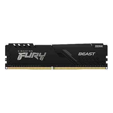 KF426C16BB/8 - Memória de 8GB DIMM DDR4 2666Mhz FURY Beast 1,2V 1Rx8 288 pinos para desktop/gamers, Preto