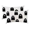 Tosleo halloween decor pillow covers 12×20 set of 2 black cute ghost throw pillow covers happy halloween beige decoration embroidered pillow cases for halloween home velvet thanksgiving cushion case  urban country home decor