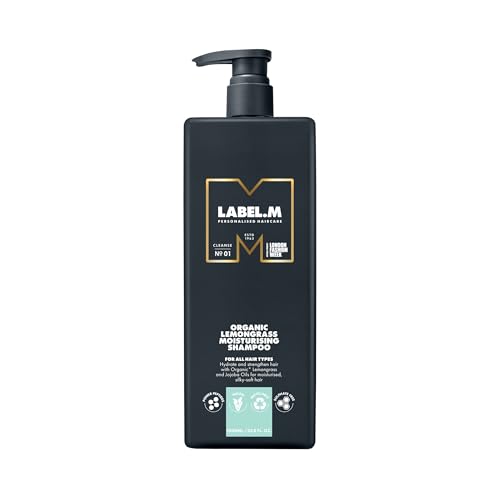 LABEL.M Organic Lemongrass Moisturising Shampoo 1000ml – With Recyclable Pump