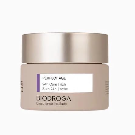Biodroga Perfect Age 24h Care - Rich (1.7 oz)- Face Cream: Firming, Smoothing, Anti Wrinkle, Lifting - NO Fragance, Colouring, Silicons, Mineral Oil, Parabens, Gluten, Lactose