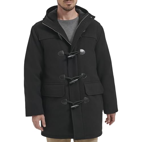 Tommy Hilfiger Men's Wool Blend Mid-Length Toggle Coat