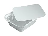 Menge: 20 Schalen + 20 Deckel 20 Schalen, Alu + Einlegdeckel, Pappe PE beschichtet eckig 0,451 l Menüschalen