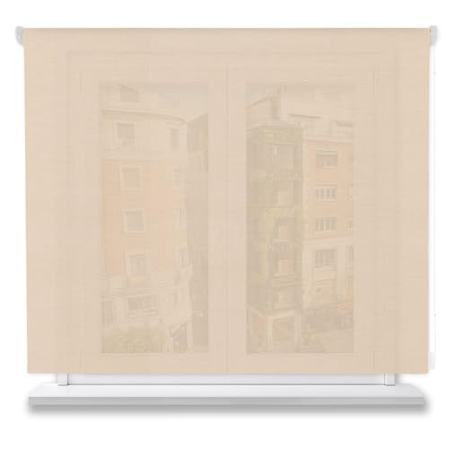 DECOCASA | Estor Enrollable Screen Basic 5% Blanco Lino 160x200 Translúcido | Mantén Tu Privacidad con La Mejor Luz