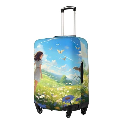 Summer Floral Flowers Daisies Print Washable Luggage Cover Fashion Suitcase Protector Cover Fits 18-32 Inch Luggage2