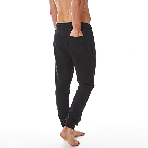 Iron Mountain Herren Jogginghose Umweltfreundliche Jogginghose aus recyceltem Garn, Jogger, Trainingshose mit Bündchen, Schwarz, M