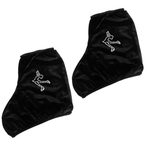 JECOMPRIS Funda para Zapatos de Patinaje de Poliéster Negra, Protectores Prácticos para Botas de Patines de Hielo y Patinaje Artístico, 1 Par para Protección y Durabilidad
