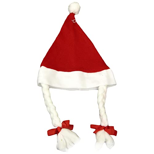 Fantastiko Weihnachtsmütze aus Stoff mit Zöpfen 30 x 40 cm