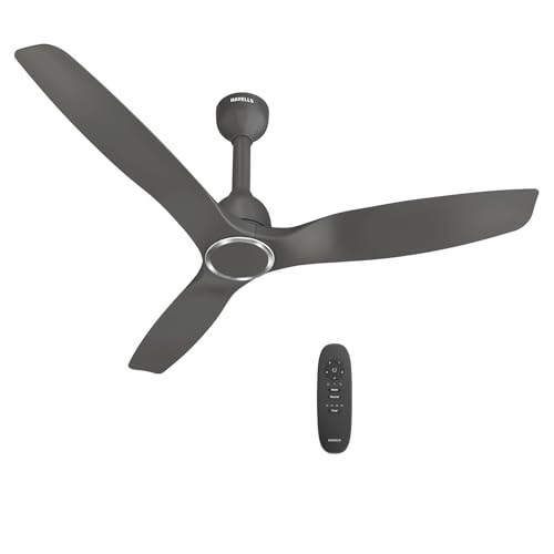 Havells Stealth Slim BLDC 1200 mm Ceiling Fan | Remote Controlled, High Air Delivery Fan | 5 Star Rated, Upto 50% Energy Saving, Reverse Rotation, 2 Year Brand Warranty | (Pack of 1, Graphite)