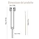 Esshogo Stimmgabel 128 Hz Heilung, Stimmgabel Neurologie, Liefert eine präzise Frequenzantwort, mit einem Silikonhammer und einem Reinigungstuch, verpackt in einer weichen Samttasche