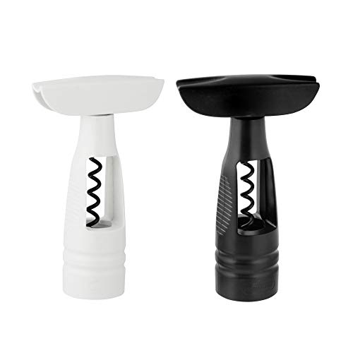 Fackelmann EASY Corkscrew, Wine Bottle Opener, Easy Use Large Easy Grip Handle, Self-Pulling, Non-Stick Spiral