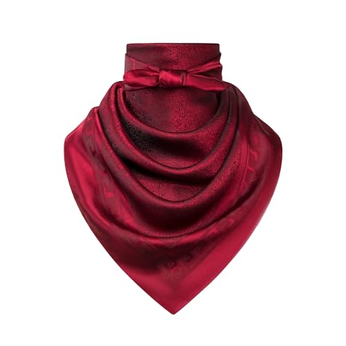Image of 35 inch Men's Large Square Jacquard Scarf - Cowboy Wild Rugged Style, With Gift Packed