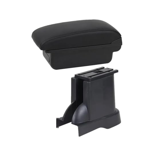 センターコンソールボックス のためにスズキのためにアルト用 車内 アームレストボックス センター収納ボックス 専用後付けアクセサリー(A 1 black line No USB)