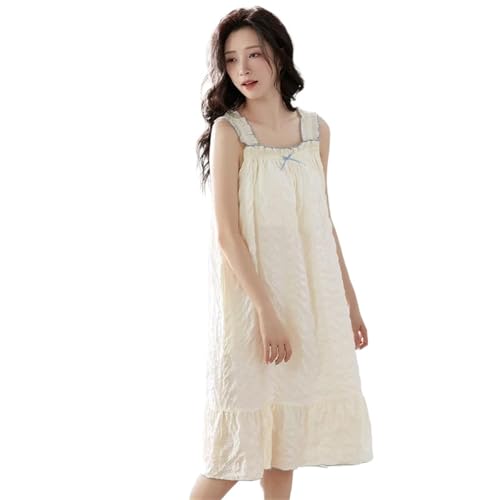 女性のスリープウェア、ラウンジウェア、ルームドレス、ナイトウェア、パジャマ、長さ、ソフト、プリンセススタイル、呼吸可能、袖レス、春、夏