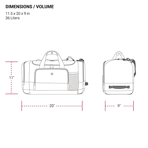 SwissGear Unisex Adult Travel Duffle Bags, Black Coated, 28 Inch