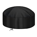 30-Inch Fire Pit Cover for 28-32 inch Round Fire Pit, Heavy Duty 300D Oxford Fabric Waterproof Dustproof Fire Bowl Cover All-Season Protection 32"Dia x 16"H