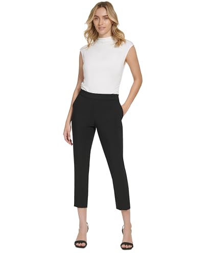 Calvin Klein Womens Slim Leg Suit Separate Skinny Pants Black 0