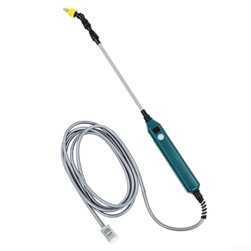 Mixabloem Pulvérisateur électrique avec batterie 2400 mAh, baguette d'arrosage sans fil, 3 buses SSS, système d'irrigation par pulvérisation haute pression, tige télescopique pour plantes (2 mètres)