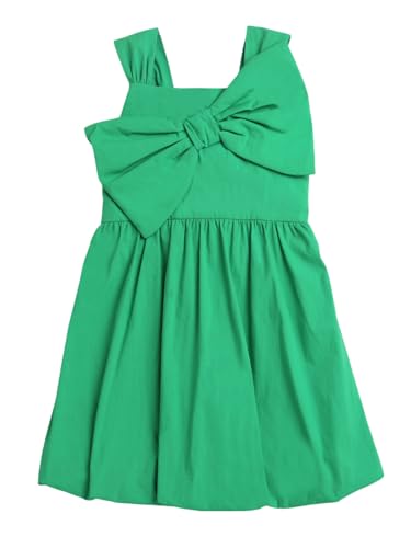 Image of Big Bow Design Sleeveless Dress Girls Summer Frock Clothing