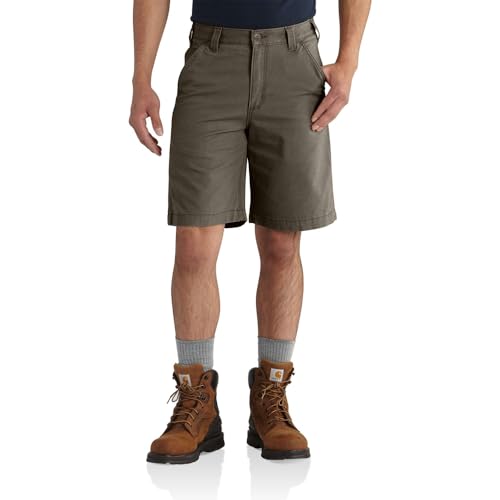 Carhartt Men's Rugged Flex Rigby Short Work Utility, Tarmac, 34