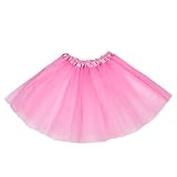 Tutus for Women Tutu Tulle Skirts Costumes,Running Costume Tutu, Neon Tutu Skirts for Adult Teen,One Size (One Size, Pink)