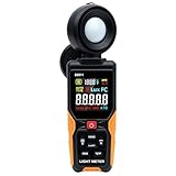 Mcbazel Digital Light Meter with HD Color Screen, 270° Rotatable Head & Fast 8X/s Sampling – High-Precision Illuminance Meter (200,000 Lux/FC) for LED Grow Lights, Plants, Photography & Lumen Testing