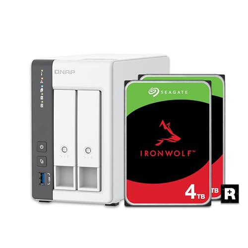 QNAP TS-216G-24ST-US 2�x�C 2.5GbE �f�X�N�g�b�v NAS ARM Cortex-A55 �N�A�b�h�R�ACPU���� �X�g���[�W�e��4TB���� RAID1 Seagate Iron Wolf HDD�o���h��