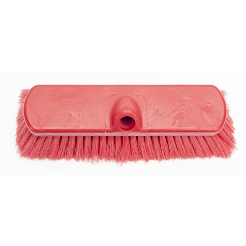 Image of SPARTA 41278EC05 Flo-Thru Plastic Wall Scrub Brush, Equipment Brush With Soft Nylex Bristles For Industrial Kitchens, Hospitals, Commercial Cleaning, 4 Inches, Red, (Pack of 12)
