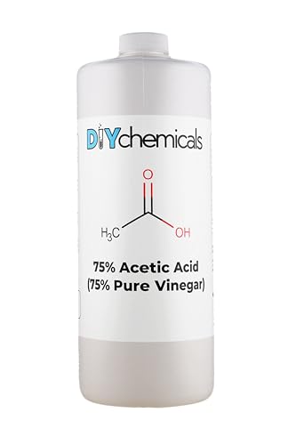 Industrial-Grade 75% Pure Acetic Acid by DIY Chemicals – Multipurpose Concentrated Vinegar for Rust Removal, Photographic Film Processing, Cleaning & More – Made in USA, Eco-Friendly, Pint(16 fl oz)