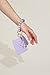 Real Sic Wristlet Bracelet Keychain Wallet, Silicone Bead Credit Card Holder, Multifunctional Trendy Card Case and Keyring Accessory (Purple)