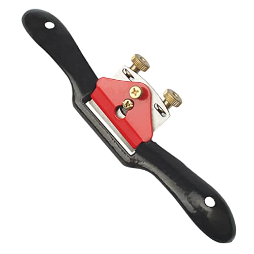 NUOBESTY Hand Planer Woodworking Tool Large Spokeshave with Adjustable Double Screw for Precise Chamfering Edge Trimming and Fine Planing Hardwood and Softwood Heat Treated Blade