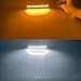 FZSSHYG 2 Pcs Universal Dual Color White & Amber Motorcycle LED Turn Signal Light Strip License Plate Light DRL Daytime Running Tail Light Waterproof Flexible Led Stips Bars for Motorcycle ATV UTV Car