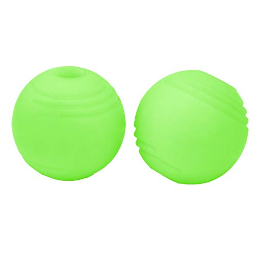 Chew King Balles à mâcher pour Chiens, Boules Lumineuses pour Lancer des balles, Lot de 2 Boules phosphorescentes 7,6 cm, Glow Ball 2 Rose/7,6 cm