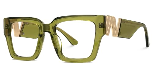 Image of VOOGLAM Square Blue Light Glasses for Women Anti Eyestrain Dry Eyes Computer Phone TV Eyewear Felician