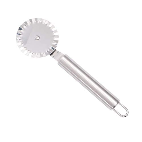 Pastry Ravioli Wheel Cutter, Stainless Steel Single/Double Roller Pizza Slicer Wheel Cutters, Pastry Pasta Pie Crusts Cookies Crimper Cutter Dough Pizza Ravioli Wheel Tools Wavy Edge Blade - Thumbnail 5