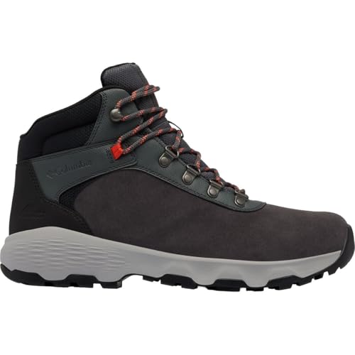 Columbia Men's Newton Wander Hiking Shoe, Dark Grey/Red Quartz, 11.5