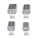 ECSiNG 200 Stück Aluminiumhülsen Clips mit Doppellöchern für 1,2 1,5 2,0 3,0 mm Kabel-Drahtseil, Haustier-Leine, Doppelhülsen, Crimp-Schleife, Kabel-Clips