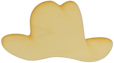 Package of 1, Large 12 X 6.8 1/8 Baltic Birch Plywood Cowboy Hat Wood Cutout for Art & Craft Project, Made in USA