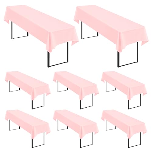 Lot de 8 nappes de table à bière de qualité supérieure tissu polyester premium rose - 2