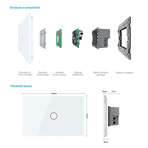 LIVOLO Interruttore della Luce con Indicatore LED