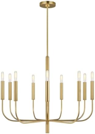 Feiss Generation Lighting-Brianna-9 Light Medium Chandelier-Burnished Brass Finish -Traditional Installation
